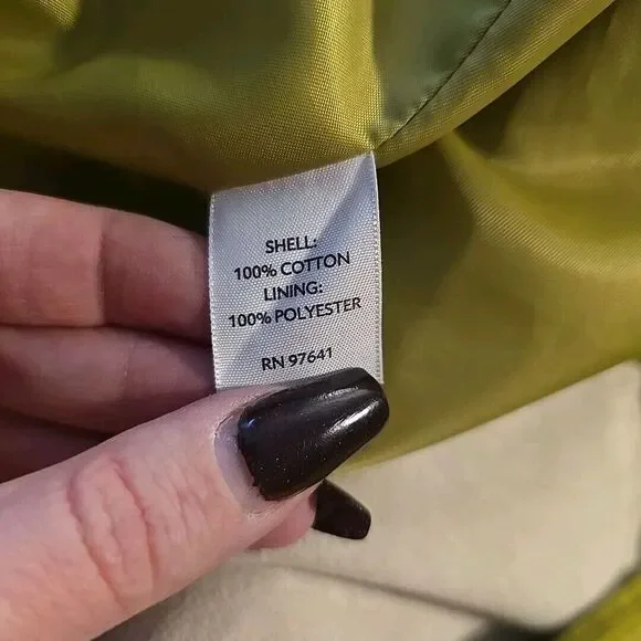 Women's J. JILL Green Button Corduroy Coat Size‎ XS Belted - Picture 6 of 7